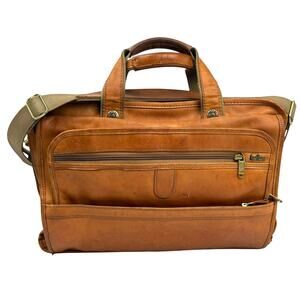 Vintage Hartmann Leather Briefcase Tan Laptop Bag Travel Messenger Carry On